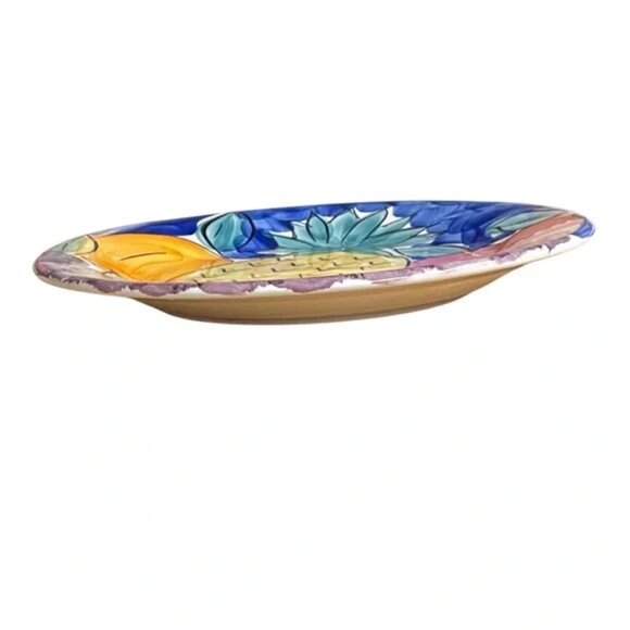 Colorful Ceramic Abstract Art Plate still life made in Portugal - Picture 8 of 11